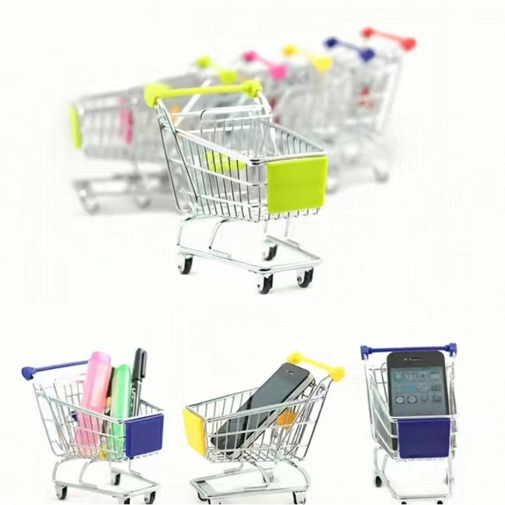 Mini Shopping Cart Storage/Perfect For Kids Pretend Shopping 🛍️ /Toy - 1PC - Picture 7 of 12